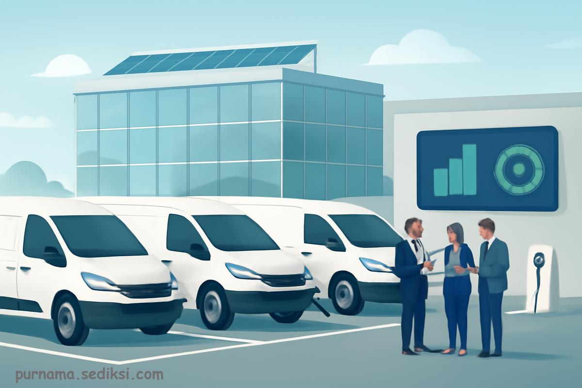 Keuntungan menggunakan kendaraan listrik untuk operasional kantor: menghemat biaya, menekan emisi, dan meningkatkan efisiensi